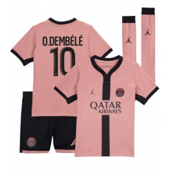 Paris Saint-Germain Ousmane Dembele #10 3rd trikot Kinder 2024-25 Kurzarm (+ kurze hosen)