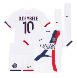 Paris Saint-Germain Ousmane Dembele #10 Auswärtstrikot Kinder 2024-25 Kurzarm (+ kurze hosen)