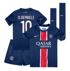Paris Saint-Germain Ousmane Dembele #10 Heimtrikot Kinder 2024-25 Kurzarm (+ kurze hosen)