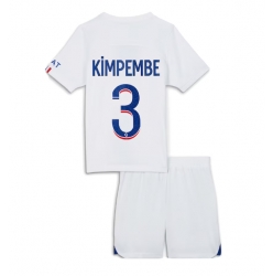 Paris Saint-Germain Presnel Kimpembe #3 Auswärtstrikot Kinder 2023-24 Kurzarm (+ kurze hosen)