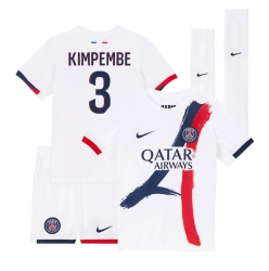 Paris Saint-Germain Presnel Kimpembe #3 Auswärtstrikot Kinder 2024-25 Kurzarm (+ kurze hosen)