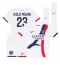 Paris Saint-Germain Randal Kolo Muani #23 Auswärtstrikot Kinder 2024-25 Kurzarm (+ kurze hosen)