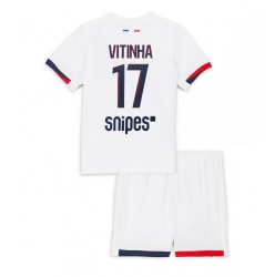 Paris Saint-Germain Vitinha #17 Auswärtstrikot Kinder 2025-26 Kurzarm (+ kurze hosen)