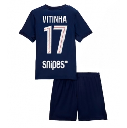 Paris Saint-Germain Vitinha #17 Heimtrikot Kinder 2025-26 Kurzarm (+ kurze hosen)