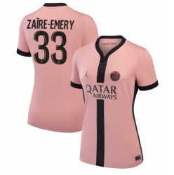 Paris Saint-Germain Warren Zaire-Emery #33 3rd trikot Frauen 2024-25 Kurzarm