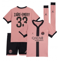 Paris Saint-Germain Warren Zaire-Emery #33 3rd trikot Kinder 2024-25 Kurzarm (+ kurze hosen)