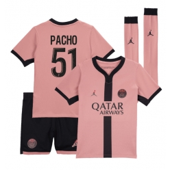 Paris Saint-Germain Willian Pacho #51 3rd trikot Kinder 2024-25 Kurzarm (+ kurze hosen)