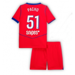 Paris Saint-Germain Willian Pacho #51 3rd trikot Kinder 2025-26 Kurzarm (+ kurze hosen)
