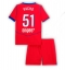 Paris Saint-Germain Willian Pacho #51 3rd trikot Kinder 2025-26 Kurzarm (+ kurze hosen)