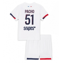 Paris Saint-Germain Willian Pacho #51 Auswärtstrikot Kinder 2025-26 Kurzarm (+ kurze hosen)