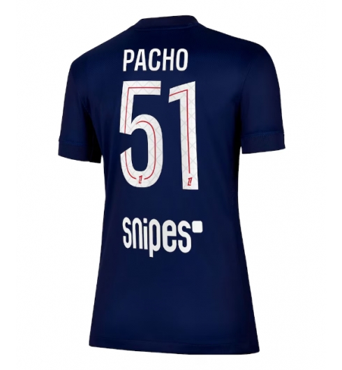 Paris Saint-Germain Willian Pacho #51 Heimtrikot Frauen 2025-26 Kurzarm Paris Saint-Germain Willian Pacho #51 Heimtrikot Frauen 2025-26 Kurzarm