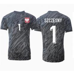 Polen Wojciech Szczesny #1 Torwart Auswärtstrikot EM 2024 Kurzarm