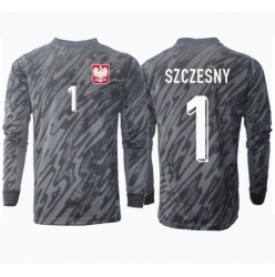 Polen Wojciech Szczesny #1 Torwart Auswärtstrikot EM 2024 Langarm