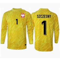 Polen Wojciech Szczesny #1 Torwart Heimtrikot EM 2024 Langarm