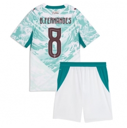 Portugal Bruno Fernandes #8 Auswärtstrikot Kinder WM 2026 Kurzarm (+ kurze hosen)