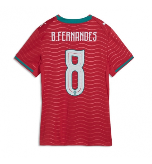 Portugal Bruno Fernandes #8 Heimtrikot Frauen WM 2026 Kurzarm Portugal Bruno Fernandes #8 Heimtrikot Frauen WM 2026 Kurzarm