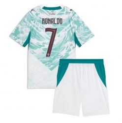 Portugal Cristiano Ronaldo #7 Auswärtstrikot Kinder WM 2026 Kurzarm (+ kurze hosen)