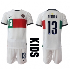Portugal Danilo Pereira #13 Auswärtstrikot Kinder WM 2022 Kurzarm (+ kurze hosen)