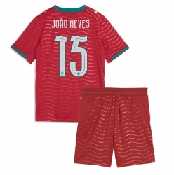 Portugal Joao Neves #15 Heimtrikot Kinder WM 2026 Kurzarm (+ kurze hosen)