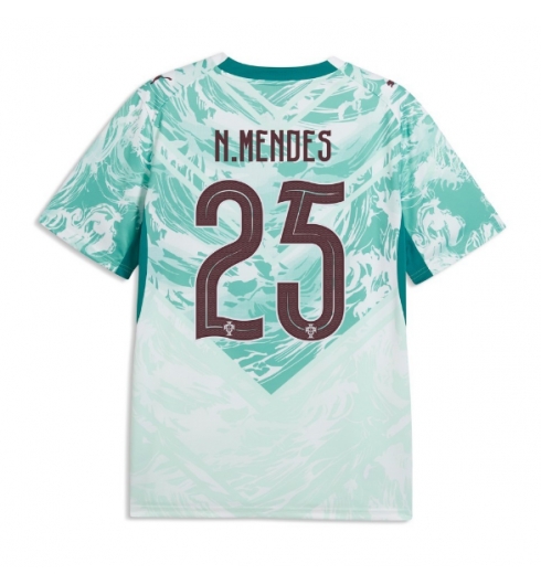 Portugal Nuno Mendes #25 Auswärtstrikot WM 2026 Kurzarm Portugal Nuno Mendes #25 Auswärtstrikot WM 2026 Kurzarm
