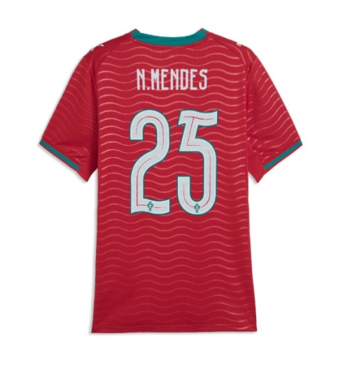 Portugal Nuno Mendes #25 Heimtrikot Frauen WM 2026 Kurzarm Portugal Nuno Mendes #25 Heimtrikot Frauen WM 2026 Kurzarm