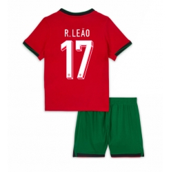 Portugal Rafael Leao #17 Heimtrikot Kinder EM 2024 Kurzarm (+ kurze hosen)