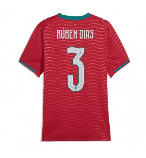 Portugal Ruben Dias #3 Heimtrikot Frauen WM 2026 Kurzarm Portugal Ruben Dias #3 Heimtrikot Frauen WM 2026 Kurzarm
