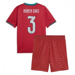 Portugal Ruben Dias #3 Heimtrikot Kinder WM 2026 Kurzarm (+ kurze hosen)