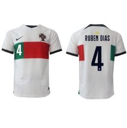 Portugal Ruben Dias #4 Auswärtstrikot WM 2022 Kurzarm