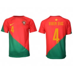 Portugal Ruben Dias #4 Heimtrikot WM 2022 Kurzarm