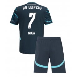 RB Leipzig Antonio Nusa #7 3rd trikot Kinder 2024-25 Kurzarm (+ kurze hosen)