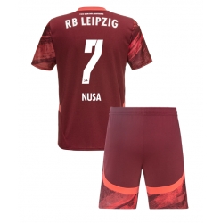 RB Leipzig Antonio Nusa #7 Auswärtstrikot Kinder 2024-25 Kurzarm (+ kurze hosen)