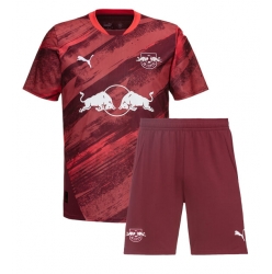 RB Leipzig Auswärtstrikot Kinder 2024-25 Kurzarm (+ kurze hosen)