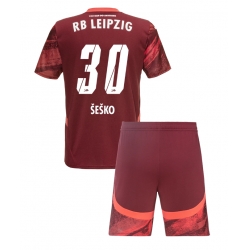 RB Leipzig Benjamin Sesko #30 Auswärtstrikot Kinder 2024-25 Kurzarm (+ kurze hosen)