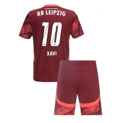 RB Leipzig Xavi Simons #10 Auswärtstrikot Kinder 2024-25 Kurzarm (+ kurze hosen)