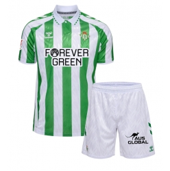 Real Betis Heimtrikot Kinder 2024-25 Kurzarm (+ kurze hosen)