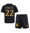 Real Madrid Antonio Rudiger #22 3rd trikot Kinder 2023-24 Kurzarm (+ kurze hosen)