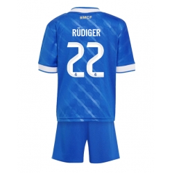 Real Madrid Antonio Rudiger #22 3rd trikot Kinder 2025-26 Kurzarm (+ kurze hosen)