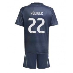 Real Madrid Antonio Rudiger #22 Auswärtstrikot Kinder 2025-26 Kurzarm (+ kurze hosen)