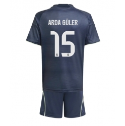 Real Madrid Arda Guler #15 Auswärtstrikot Kinder 2025-26 Kurzarm (+ kurze hosen)