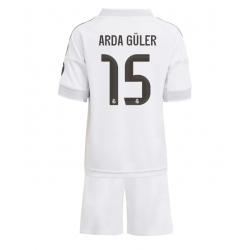Real Madrid Arda Guler #15 Heimtrikot Kinder 2025-26 Kurzarm (+ kurze hosen)