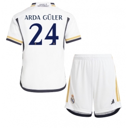 Real Madrid Arda Guler #24 Heimtrikot Kinder 2023-24 Kurzarm (+ kurze hosen)
