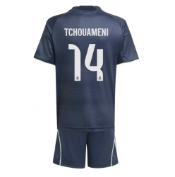 Real Madrid Aurelien Tchouameni #14 Auswärtstrikot Kinder 2025-26 Kurzarm (+ kurze hosen)