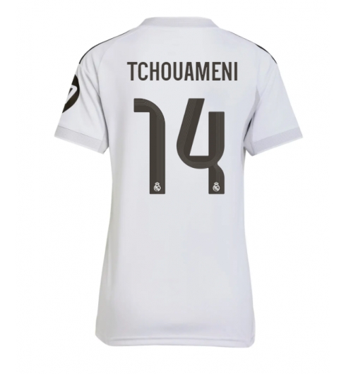 Real Madrid Aurelien Tchouameni #14 Heimtrikot Frauen 2025-26 Kurzarm Real Madrid Aurelien Tchouameni #14 Heimtrikot Frauen 2025-26 Kurzarm