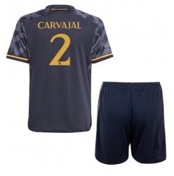 Real Madrid Daniel Carvajal #2 Auswärtstrikot Kinder 2023-24 Kurzarm (+ kurze hosen)