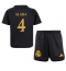 Real Madrid David Alaba #4 3rd trikot Kinder 2023-24 Kurzarm (+ kurze hosen)