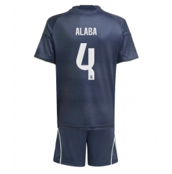 Real Madrid David Alaba #4 Auswärtstrikot Kinder 2025-26 Kurzarm (+ kurze hosen)