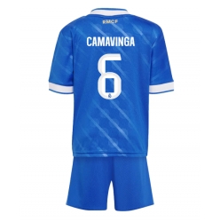 Real Madrid Eduardo Camavinga #6 3rd trikot Kinder 2025-26 Kurzarm (+ kurze hosen)