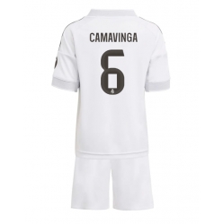 Real Madrid Eduardo Camavinga #6 Heimtrikot Kinder 2025-26 Kurzarm (+ kurze hosen)