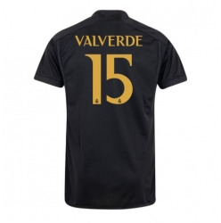 Real Madrid Federico Valverde #15 3rd trikot 2023-24 Kurzarm